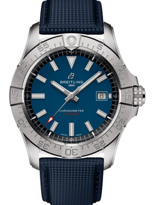 Breitling Avenger Niebieski 42mm Stal