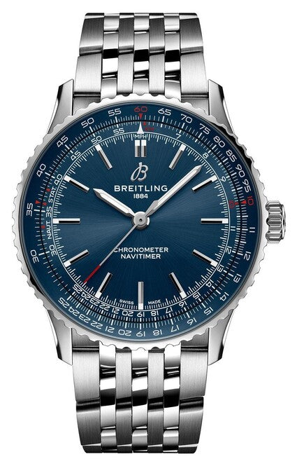 Breitling Navitimer Niebieski 41 mm Stal A17329161C1A1