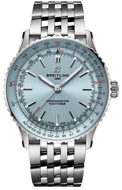 Breitling Navitimer Niebieski 41 mm Stal A17329171C1A1