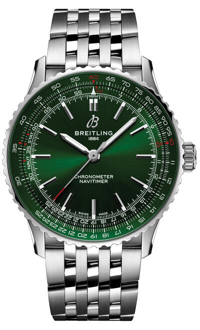 Breitling Navitimer Zielony 41mm Stal A17329371L1A1