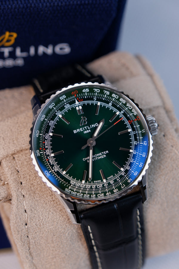 Breitling Navitimer Zielony 41 mm Stal