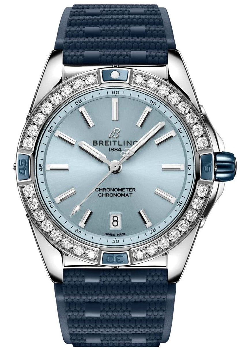 Breitling Super Chronomat Niebieski 38mm Stal A17356531C1S1
