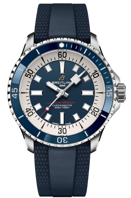 Breitling Superocean Niebieski 42mm Stal A17375E71C1S1