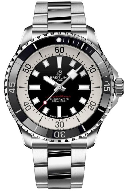 Breitling Superocean Czarny 44mm Stal A17376211B1A1