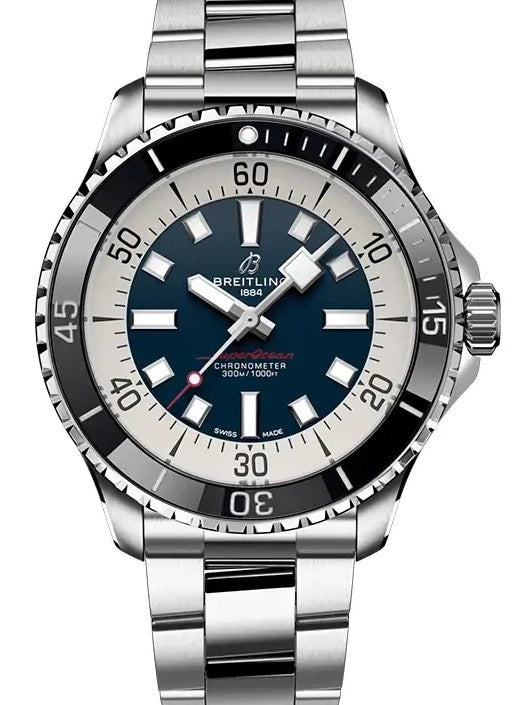 Breitling Superocean Niebieski 44mm Stal A17376211C1A1