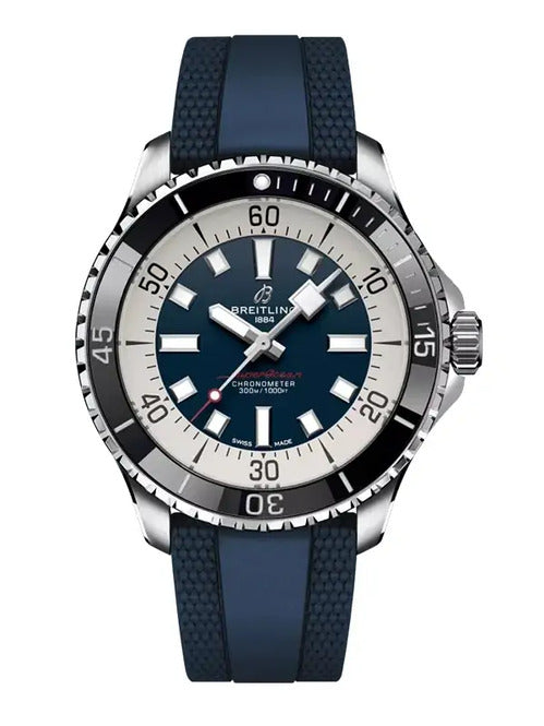 Breitling Superocean Niebieski 44mm Stal A17376211C1S1