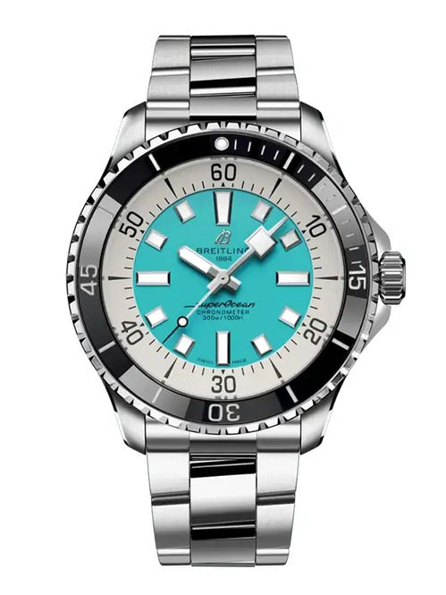 Breitling Superocean Niebieski 44mm Stal A17376211L2A1