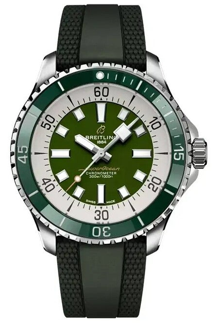 Breitling Superocean Zielony 44mm Stal A17376A31L1S1