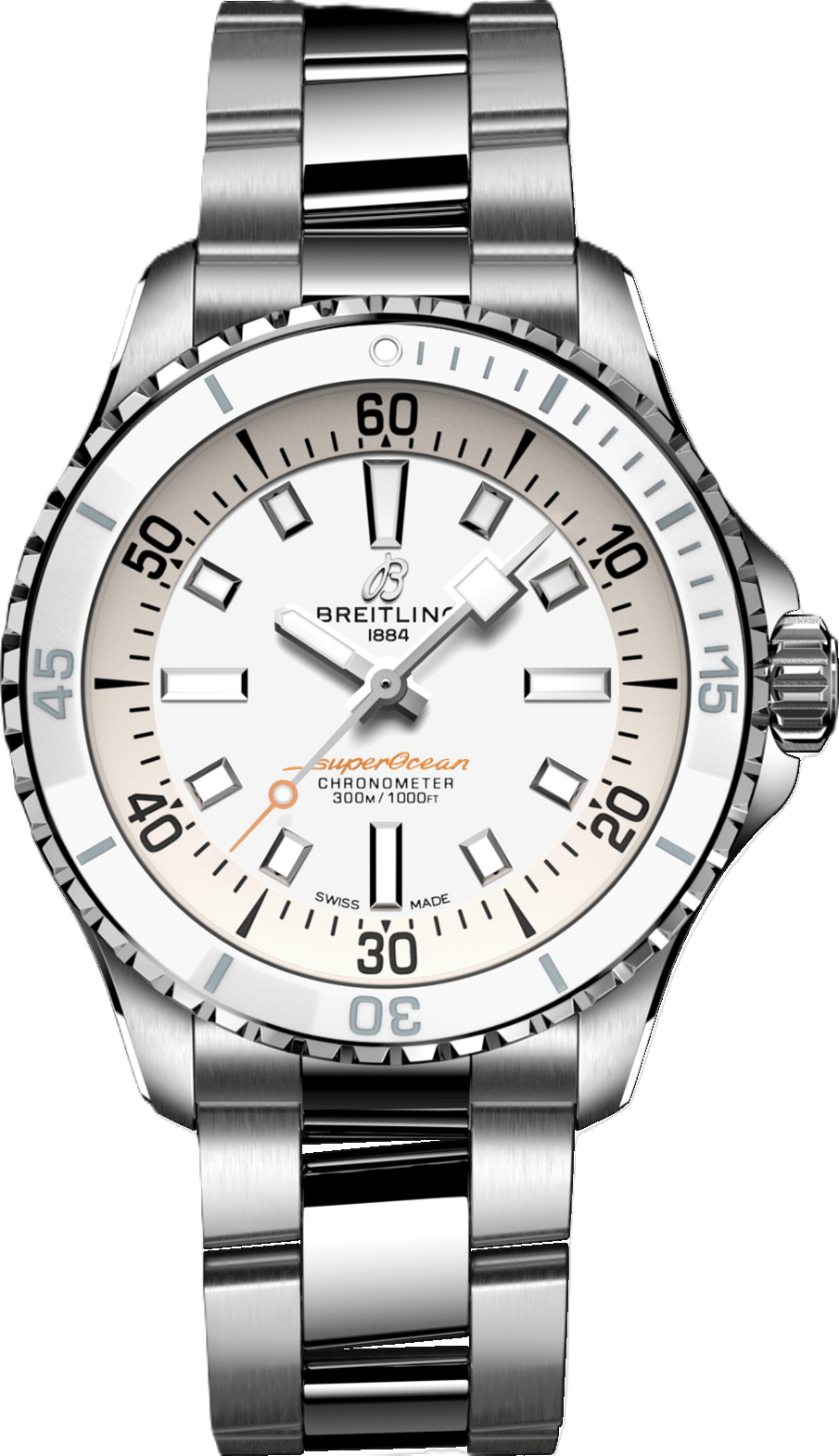 Breitling Superocean Bialy 36mm Stal A17377211A1A1