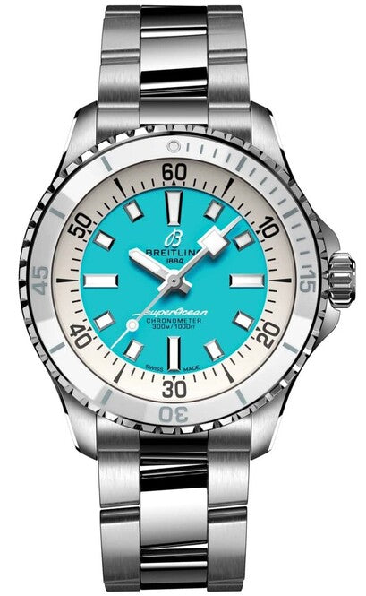Breitling Superocean Niebieski 36mm Stal A17377211C1A1