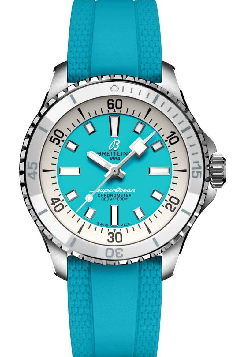 Breitling Superocean Niebieski 36mm Stal A17377211C1S1