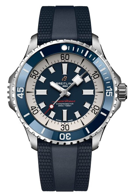 Breitling Superocean Niebieski 46mm Stal A17378E71C1S1