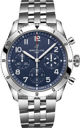 Breitling Classic Avi Chronograph Niebieski 42 mm Stal A233801A1C1A1