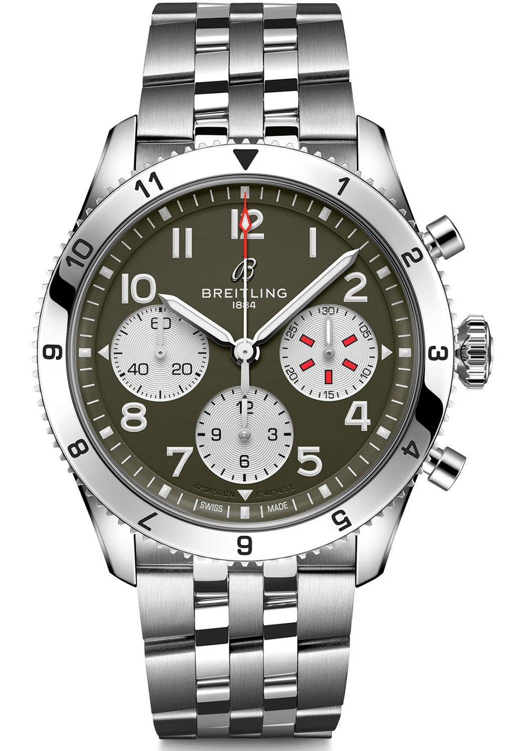 Breitling Classic AVI Zielony 42mm Stal A233802A1L1A1