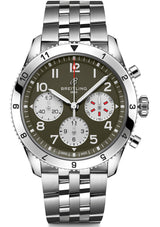 Breitling Classic AVI Zielony 42mm Stal A233802A1L1A1