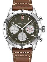 Breitling Classic AVI Zielony 42mm Stal A233802A1L1X1