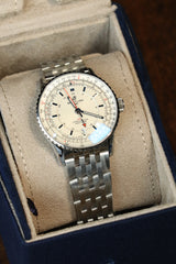 Breitling Navitimer GMT Srebrny 41 mm Stal A32310211G1A1