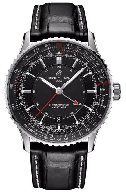 Breitling Navitimer GMT Czarny 41 mm Stal A32310251B1P1