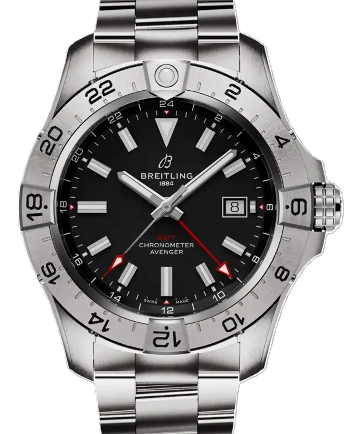 Breitling Avenger Czarny 44 mm Stal A32320101B1A1