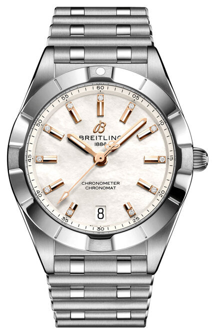 Breitling Chronomat Bialy 32mm Stal A77310101A4A1