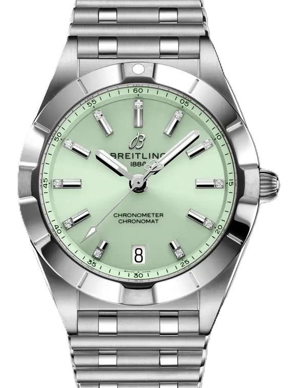 Breitling Chronomat Zielony 32mm Stal A77310101L1A1