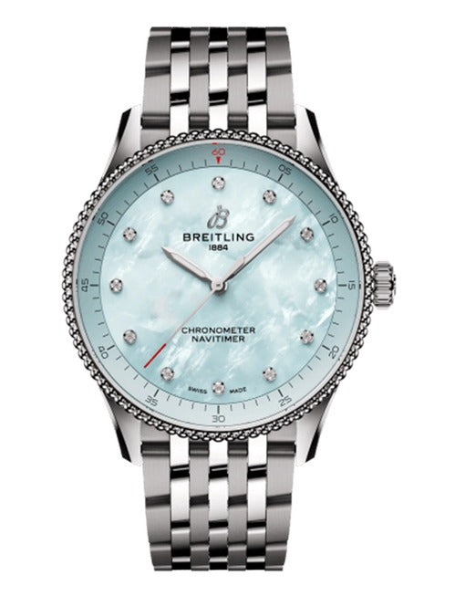 Breitling Navitimer Niebieski 36mm Stal A77320171C1A1