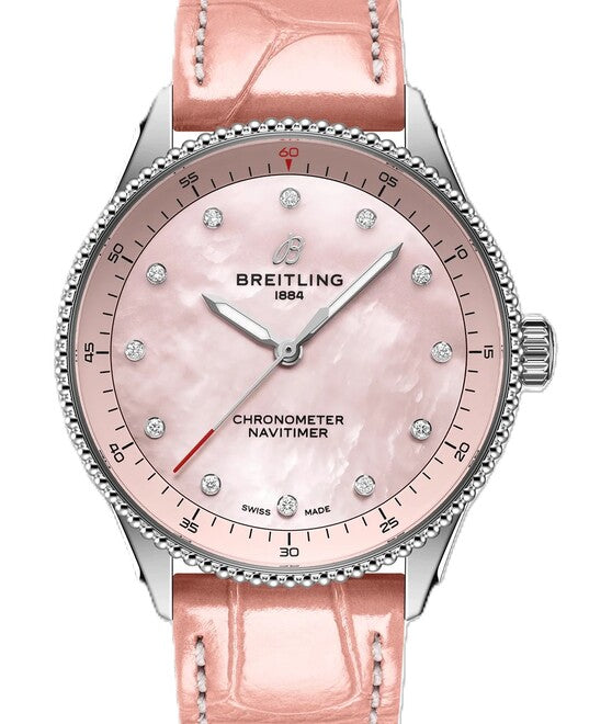 Breitling Navitimer Różowy 32 mm Stal A77320D91K1P1