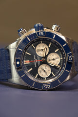 Breitling Super Niebieski 44mm Stal AB0136161C1S1