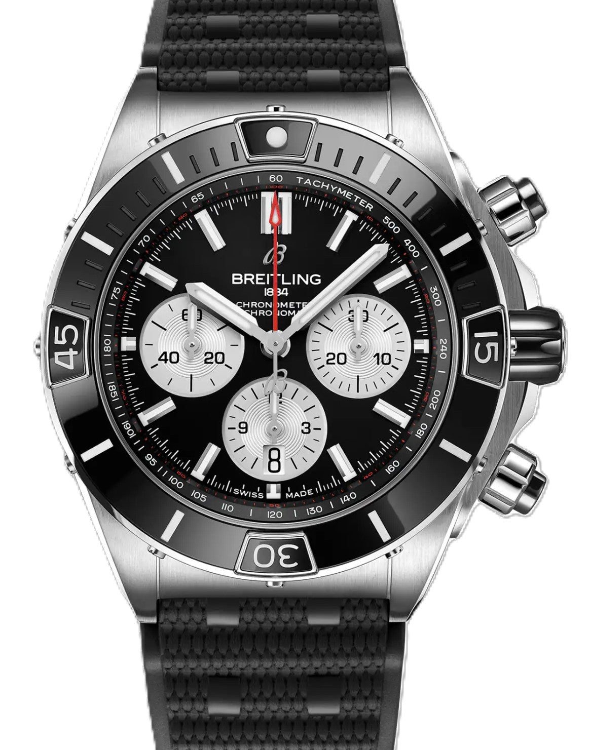 Breitling Super Czarny 44mm Stal AB0136251B1S1
