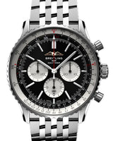 Breitling Navitimer Czarny 46mm Stal AB0137211B1A1