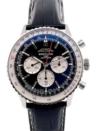 Breitling Navitimer Czarny 46mm Stal AB0137211B1P1