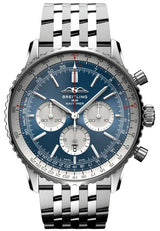 Breitling Navitimer B01 Chronograph Niebieski 46mm Stal AB0137211C1A1