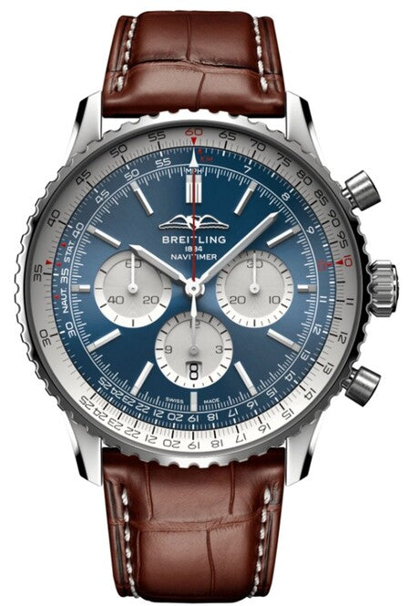 Breitling Navitimer 1 B01 Chronograph Niebieski 46mm Stal AB0137211C1P1