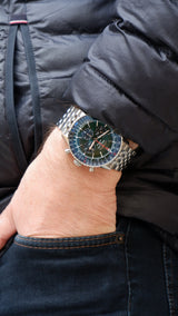 Breitling Navitimer 1 B01 Chronograph Zielony 46mm Stal AB0137241L1A1