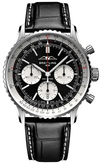 Breitling Navitimer 1 B01 Chronograph Czarny 43mm Stal AB0138211B1P1