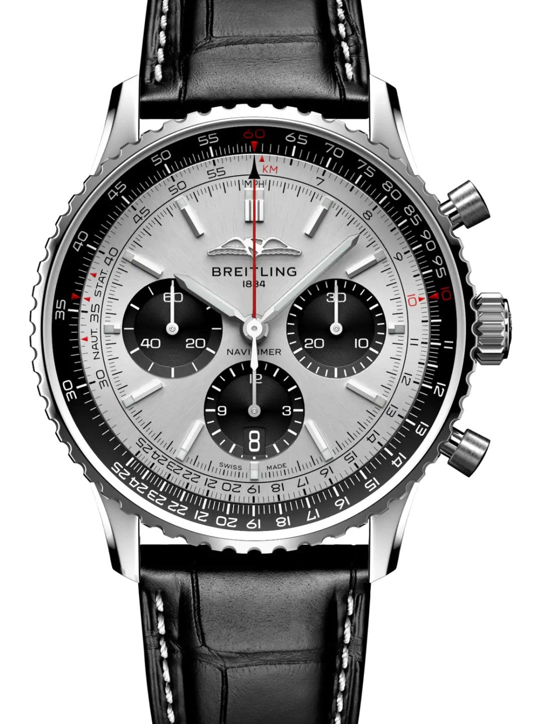 Breitling Navitimer Szary 43mm Stal AB0138241G1P1