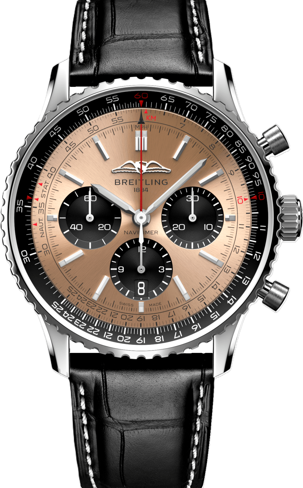 Breitling Navitimer Pomarańczowy 43mm Stal AB0138241K1P1