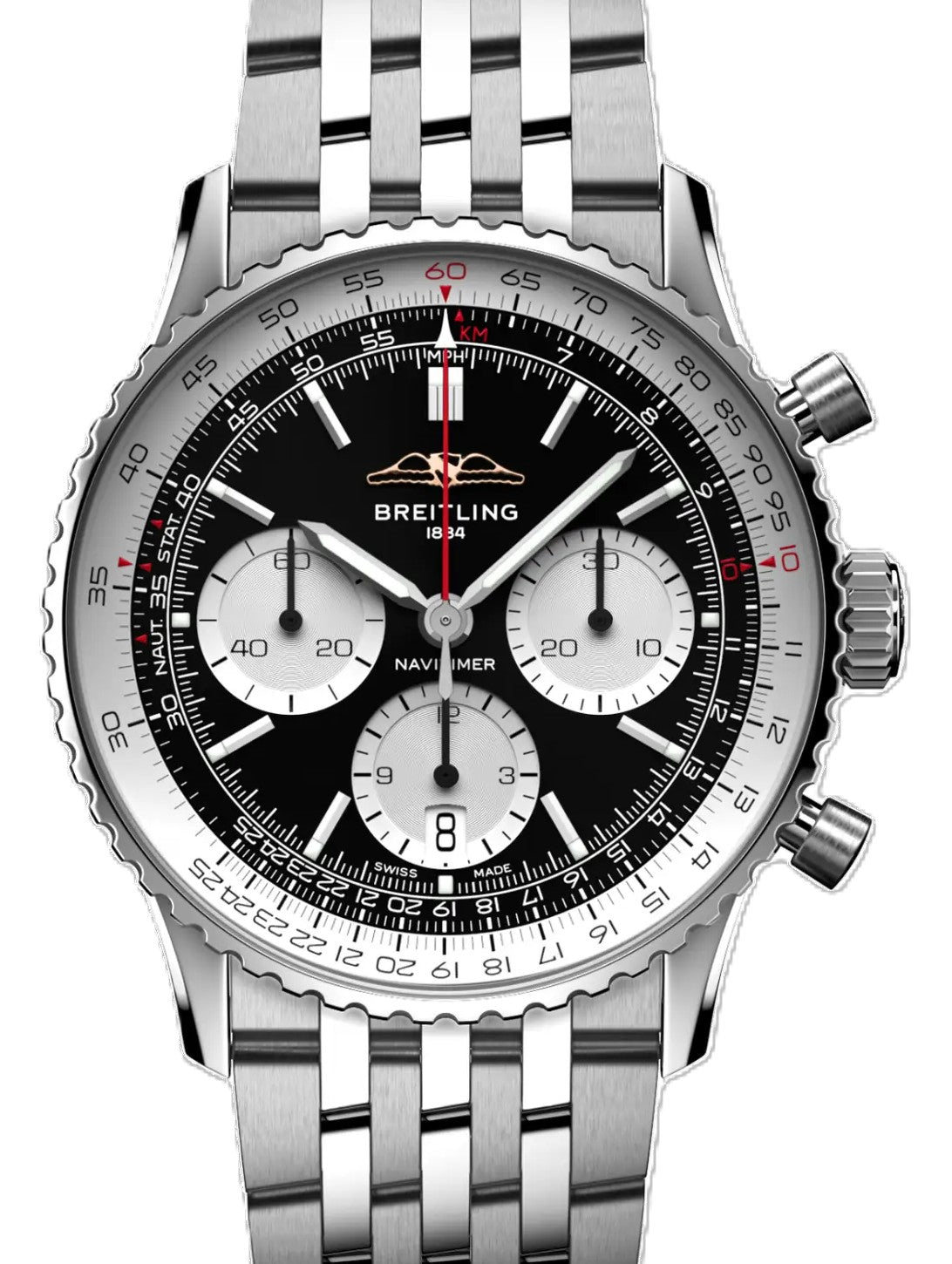 Breitling Navitimer Czarny 41 mm Stal AB0139211B1A1
