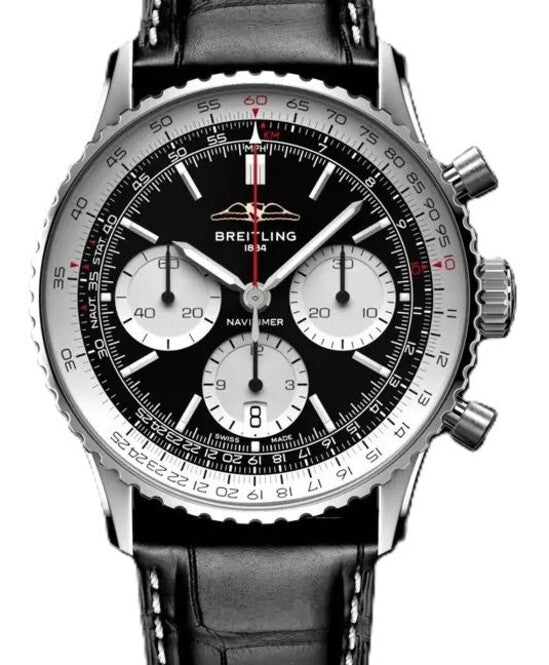 Breitling Navitimer Czarny 41 mm Stal AB0139211B1P1