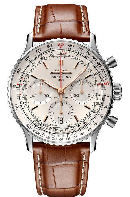 Breitling Navitimer 1 B01 Chronograph Srebrny 41mm Stal AB0139211G1P1