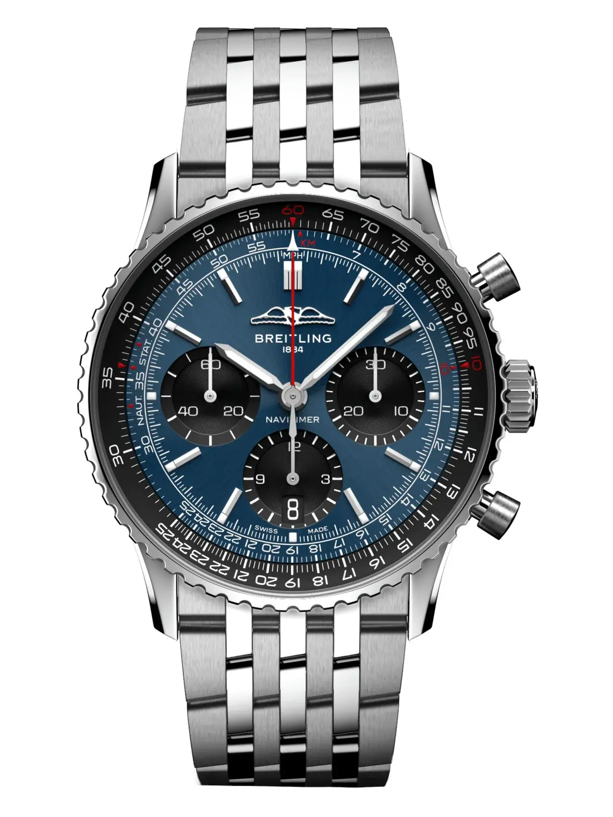 Breitling Navitimer Niebieski 41mm Stal AB0139241C1A1