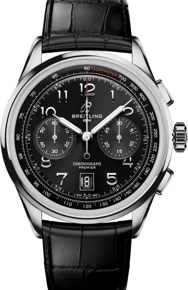 Breitling Premier Czarny 42 mm Stal AB0145221B1P2