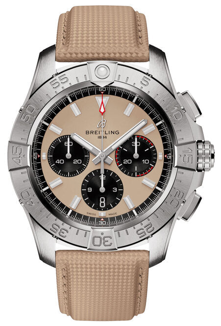 Breitling Avenger Brazowy 44 mm Stal