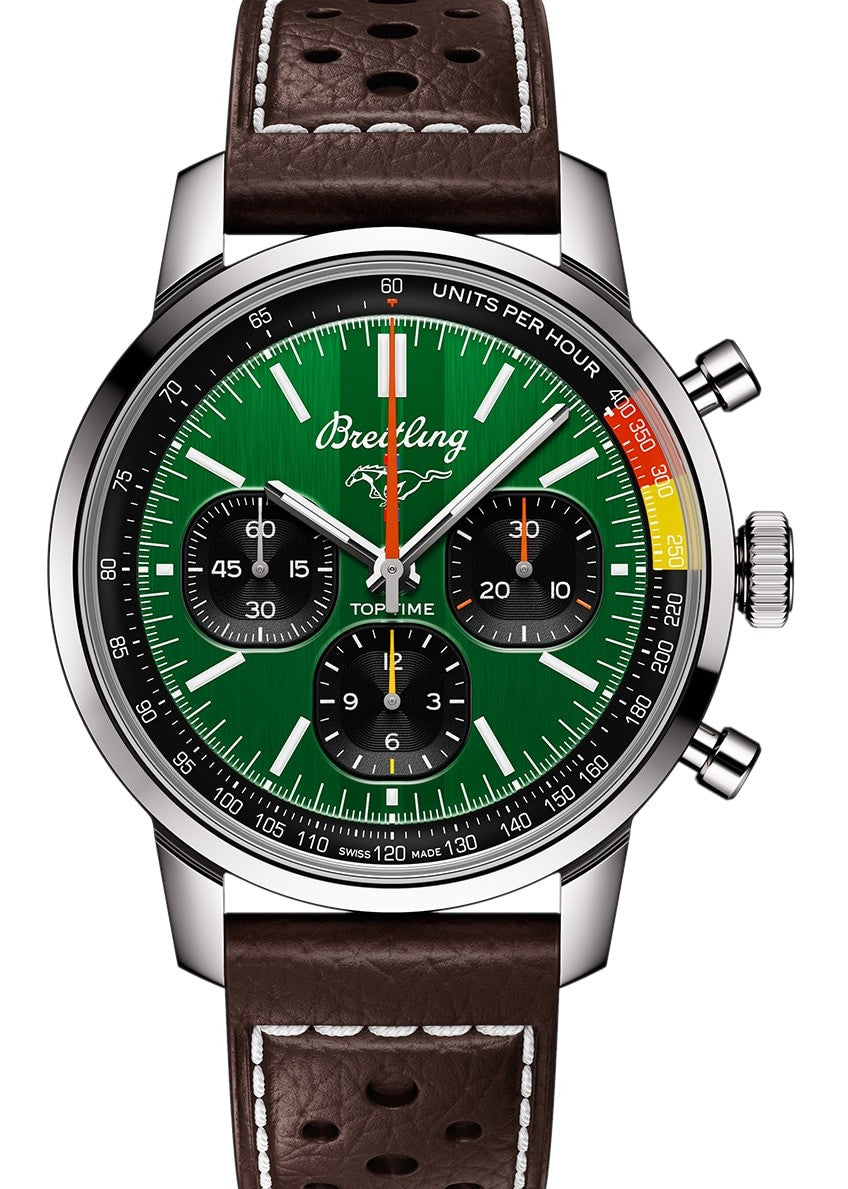 Breitling Top Time Zielony 41mm Stal AB01762A1L1X1