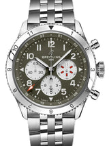Breitling Super Avi Zielony 46mm Stal AB04452A1L1A1