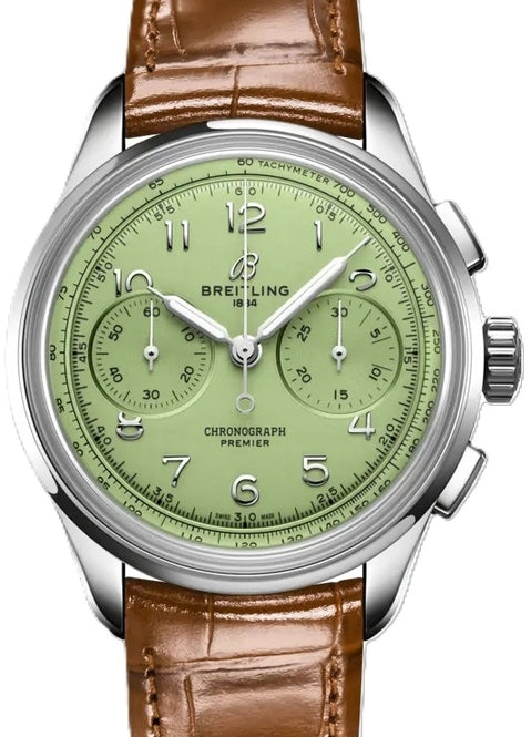 Breitling Premier Zielony 40 mm Stal AB0930D31L1P1