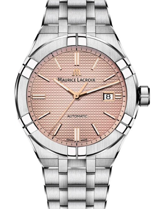 Maurice Lacroix AIKON Różowy 42 mm Stal AI6008-SS002-730-1