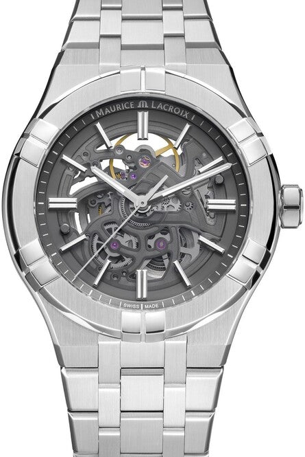 Maurice Lacroix AIKON Szkieletowany 42 mm Stal AI6008-SS00F-030-A