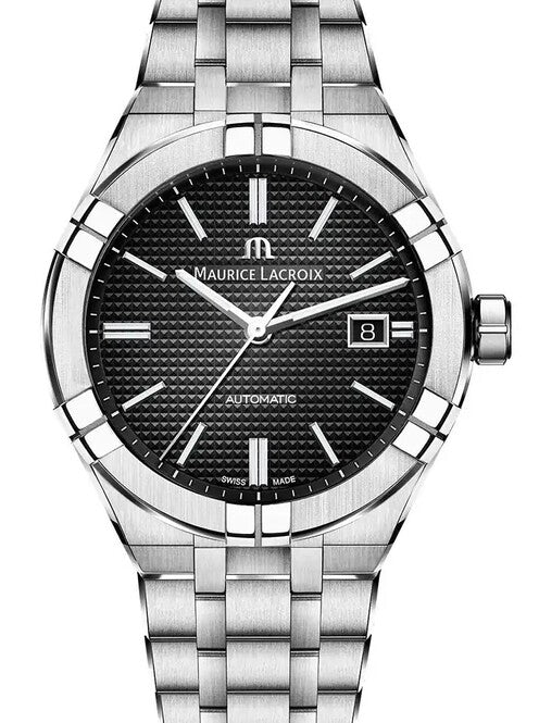 Maurice Lacroix AIKON Czarny 42 mm Stal AI6008-SS00F-330-A