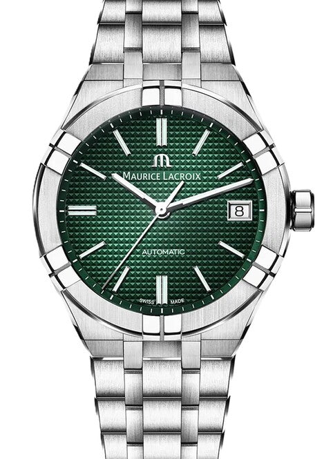 Maurice Lacroix AIKON Zielony 42 mm Stal AI6008-SS00F-630-D